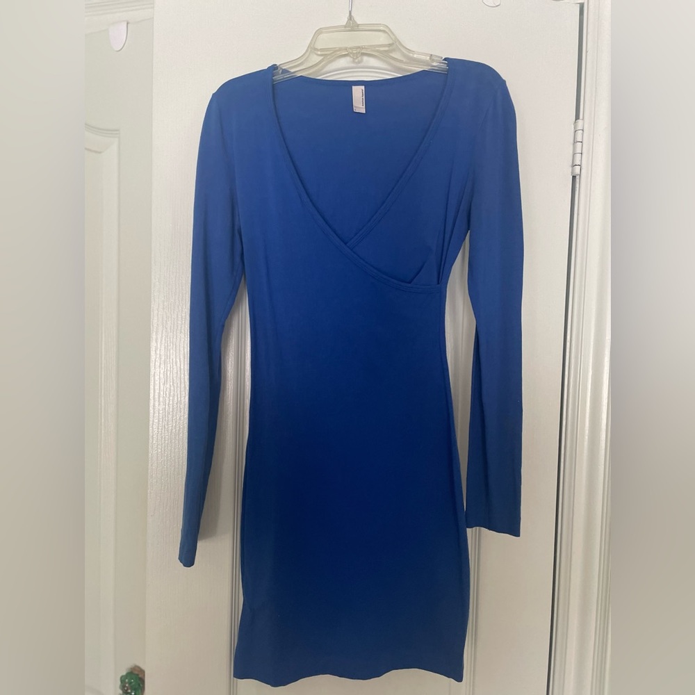 American Apparel Royal Blue Long Sleeve Dress